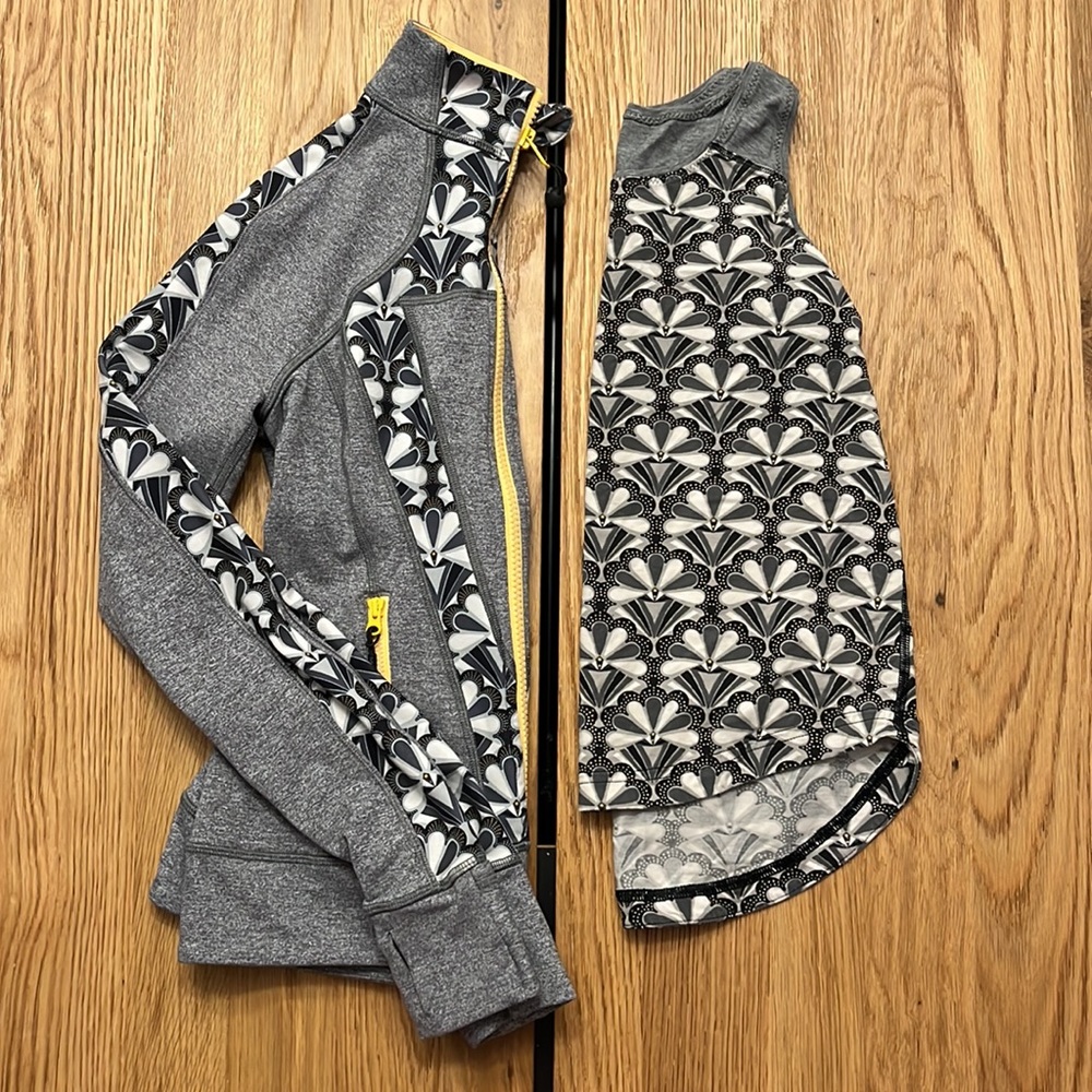 Ivivva track jacket and matching tank girls size 10